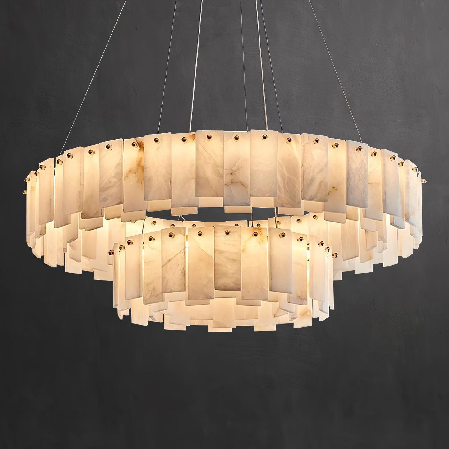 Halos Alabaster Round/Square Chandelier - Richardrider