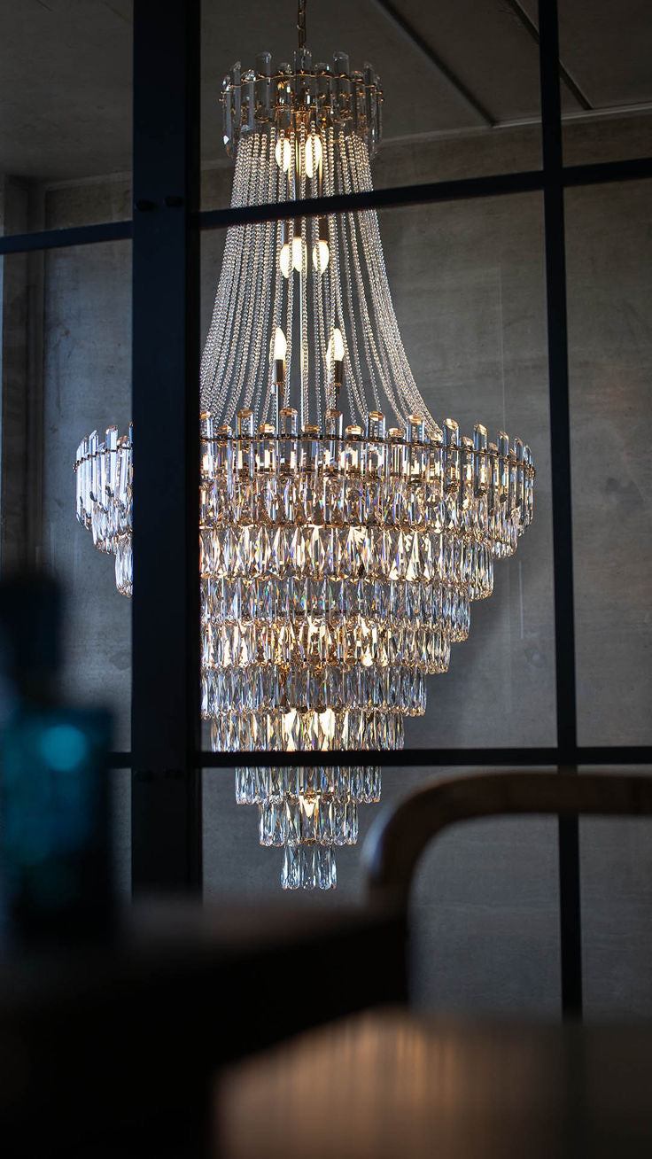 Luxury Modern Multi-tiered Crystal Chandelier for Staircase/Foyer - Richardrider