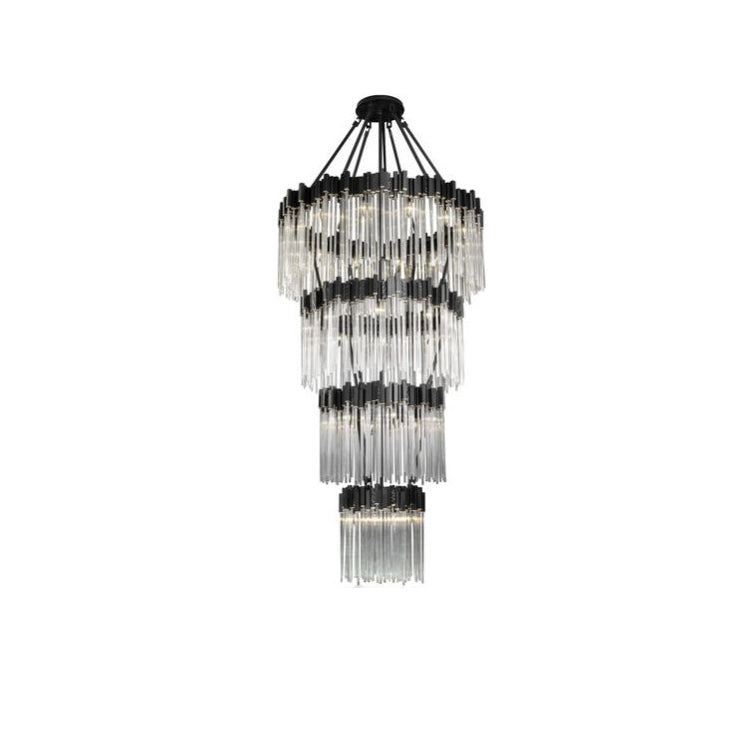 Large Elegant Multi-layers Glam Glass Chandelier for High-ceiling Staircase/Entryway/Living/meeting Room - Richardrider