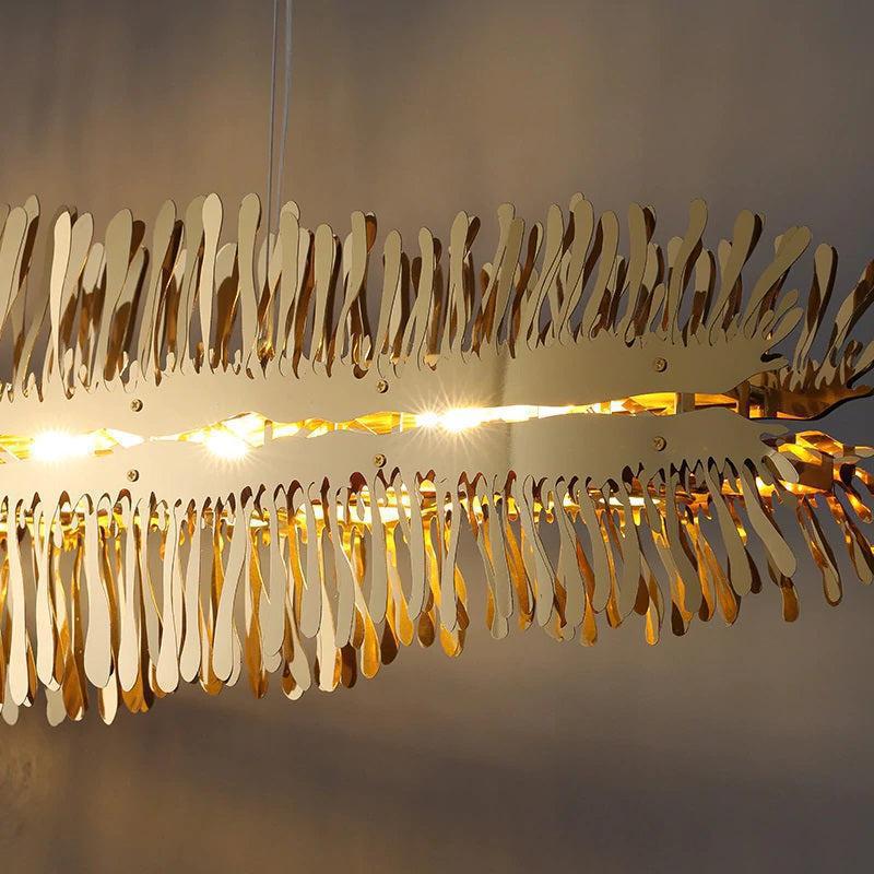 Clemo Island Gold Chandelier In Stainless Steel - Richardrider