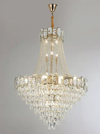 Foyer Staircase Chandelier Luxury K9 Crystal Ceiling Light For Living Room / Hallway - Richardrider