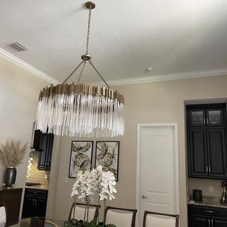 Large Elegant Multi-layers Glam Glass Chandelier for High-ceiling Staircase/Entryway/Living/meeting Room - Richardrider
