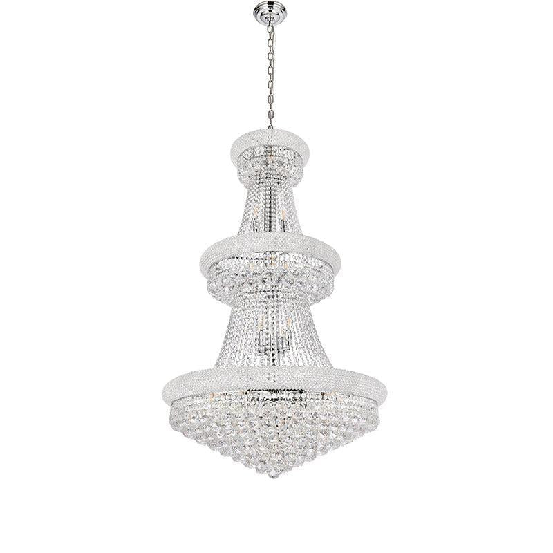 Luxury French Empire Chandelier for Villa Hall Ceiling Three-layers Crystal Light for Hotel Lobby - Richardrider