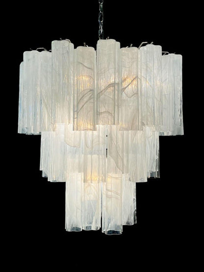 Murano Glass Chandelier – 48 tubes – Alabaster White