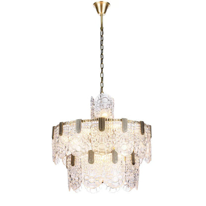 Jacques Brass Crystal Round Chandelier - Richardrider