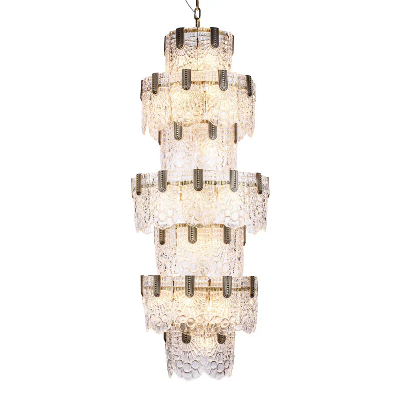Jacques Brass Crystal Round Chandelier - Richardrider