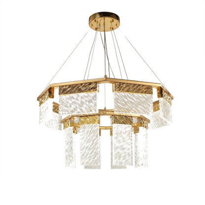 Aimee 2-Tier Round Down-Light Chandelier - Richardrider