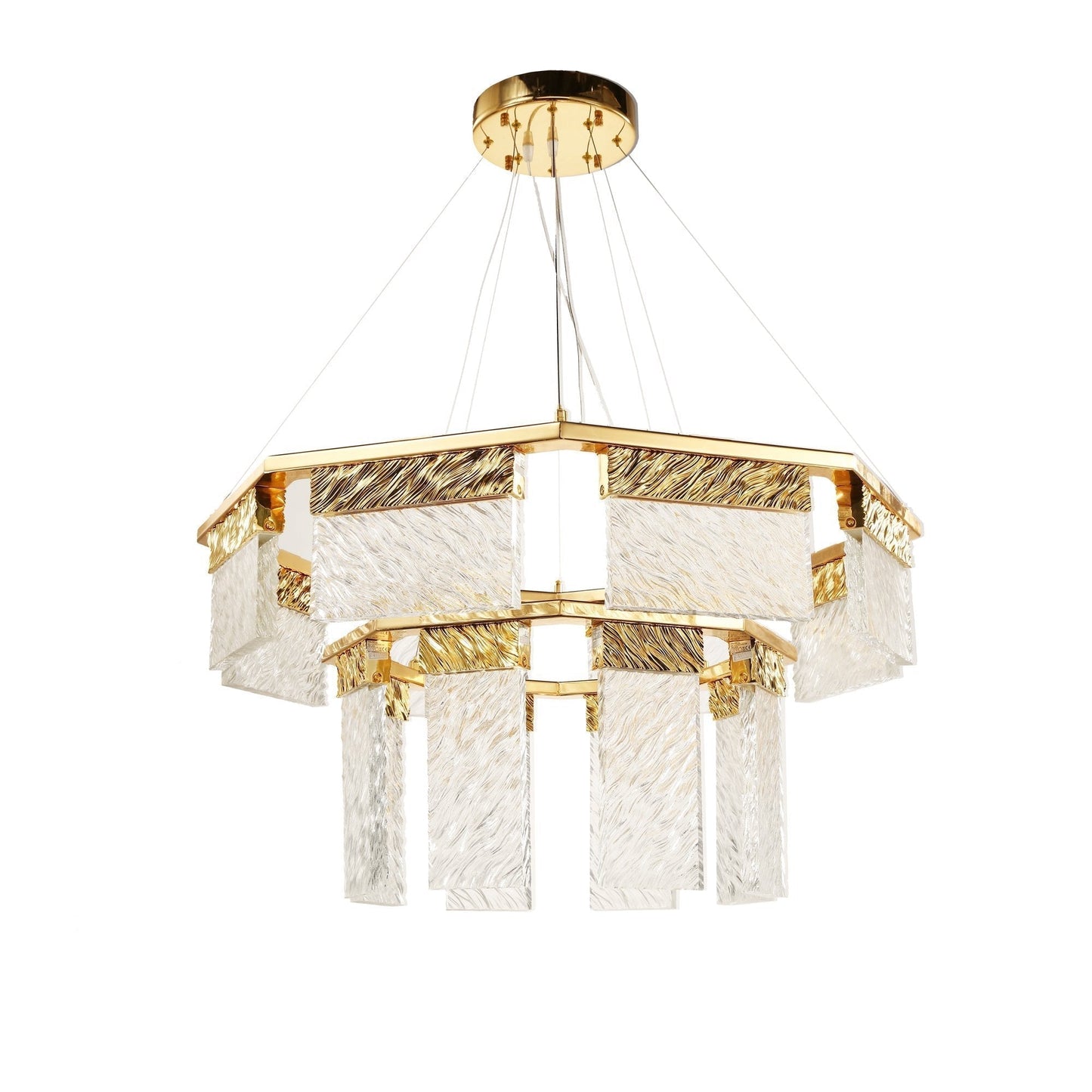 Aimee 2-Tier Round Down-Light Chandelier - Richardrider