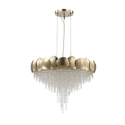 Amadeo Round Brass Crystal Chandelier - Richardrider