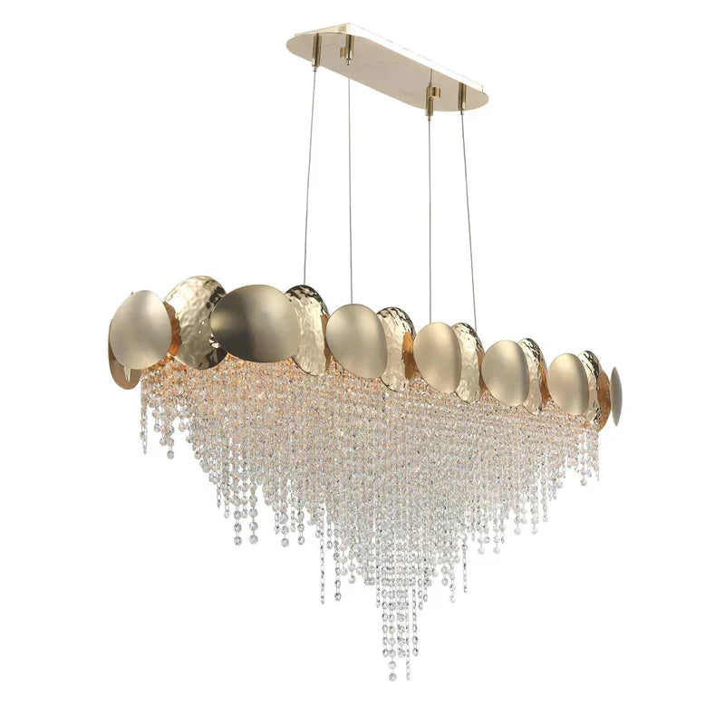 Amadeo Oval Brass Crystal Chandelier - Richardrider