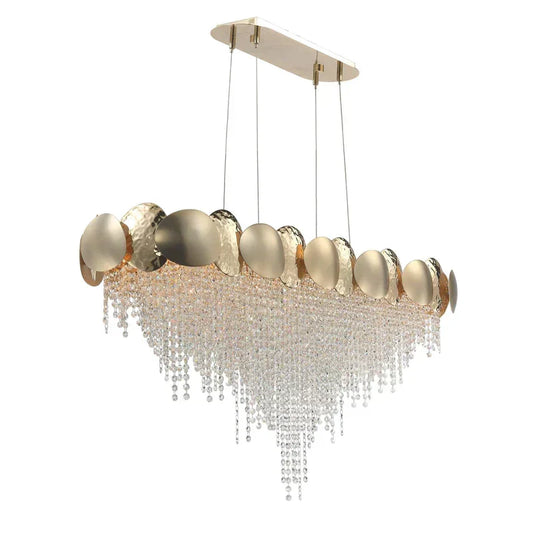 Amadeo Oval Brass Crystal Chandelier - Richardrider