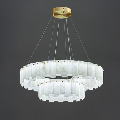 Halos Alabaster Round/Square Chandelier - Richardrider