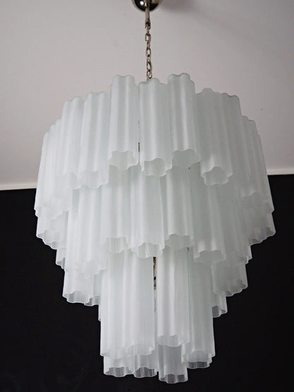Murano Glass Chandelier – 48 tubes – matte white