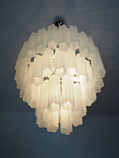 Murano Glass Chandelier – 48 tubes – matte white