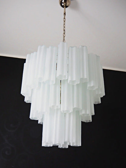 Murano Glass Chandelier – 48 tubes – matte white