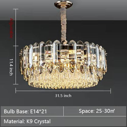 Luxury Smoke Gray K9 Crystal Chandeliers for Dining Room/Living Room