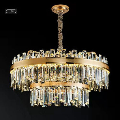 Modern Round/Rectangular Crystal Chandelier Collection For Living Room/Hallway/Dining/Bedroom