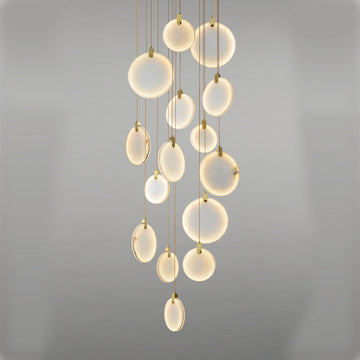 Queenie Alabaster Drop Long Round Chandelier - Richardrider