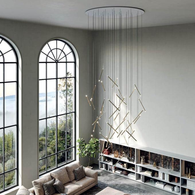 Modern Italian Creative Art Sticks Ceiling Chandelier for Living Room/Staircase/Hotel Lobby - Richardrider