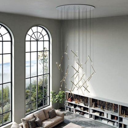 Modern Italian Creative Art Sticks Ceiling Chandelier for Living Room/Staircase/Hotel Lobby - Richardrider