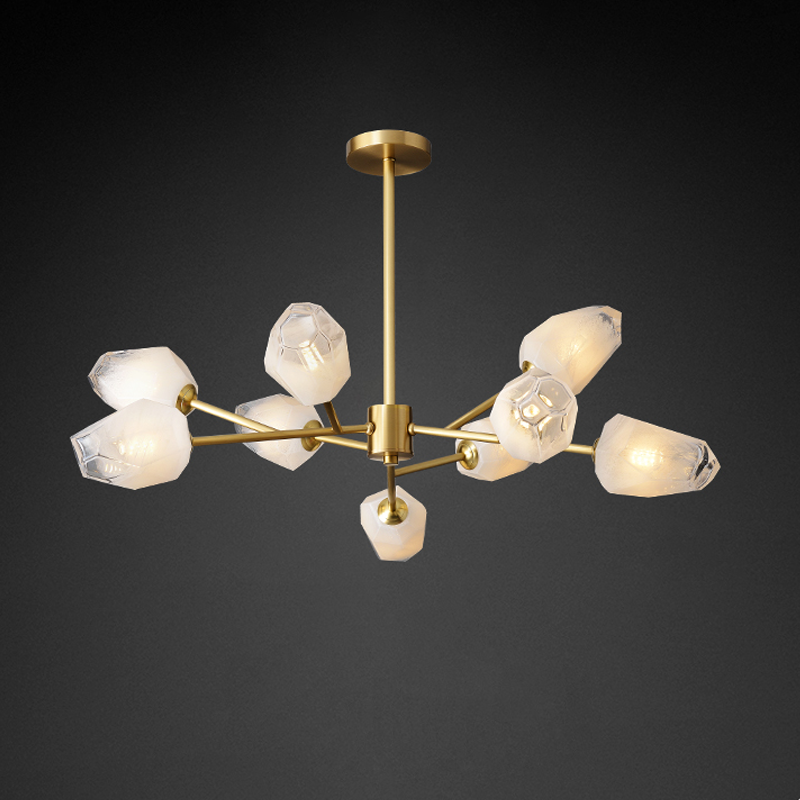 Mandy Modern Art Glass Lampshade Chandelier For Living Room - Richardrider
