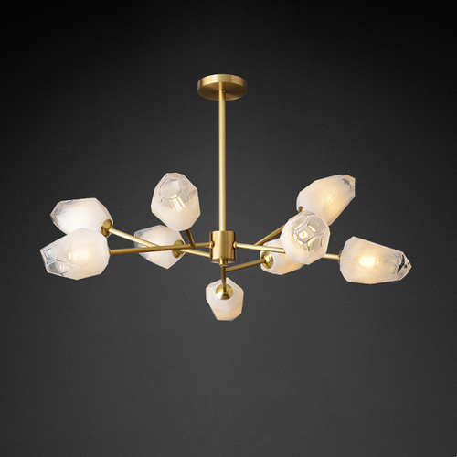 Mandy Modern Art Glass Lampshade Chandelier For Living Room - Richardrider