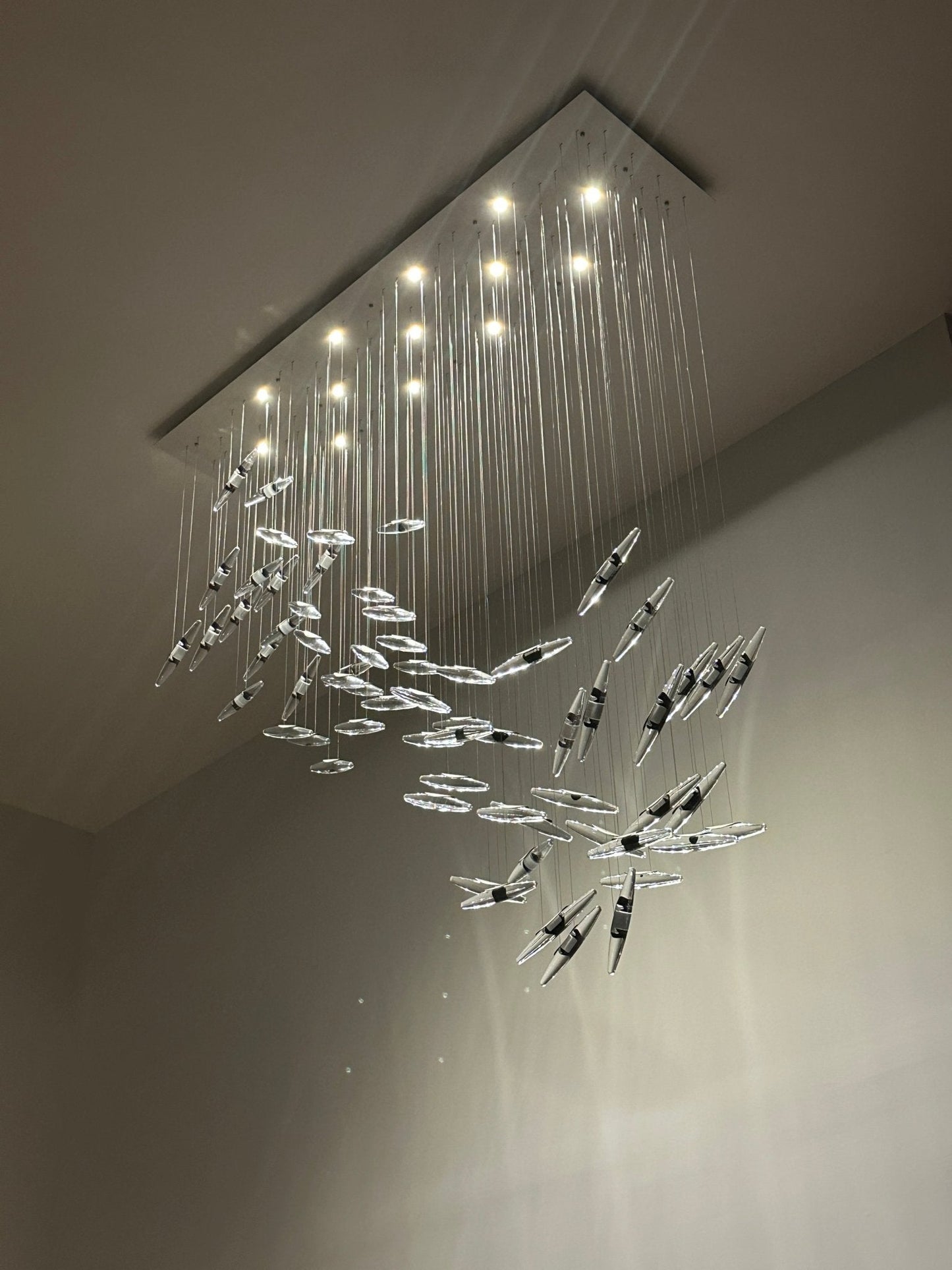 Moonlight Whispers Crystal Spiral Chandelier