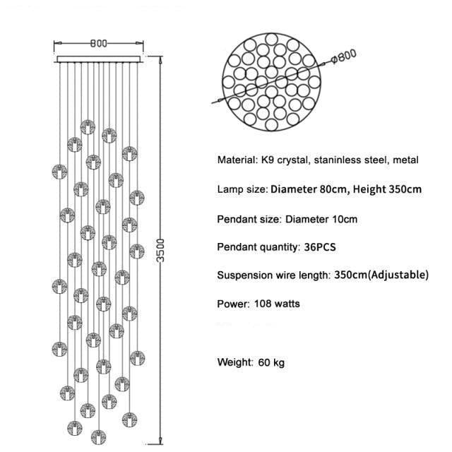 Adonis Suspension Water Drop Chandelier - Richardrider