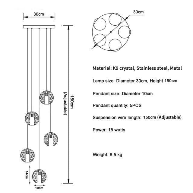 Adonis Suspension Water Drop Chandelier（ 43-Light customized） - Richardrider