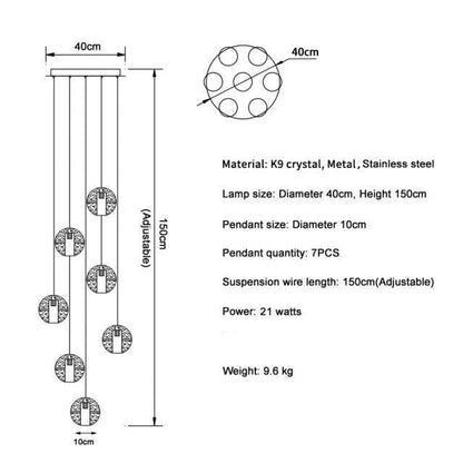 Adonis Suspension Water Drop Chandelier（ 43-Light customized） - Richardrider