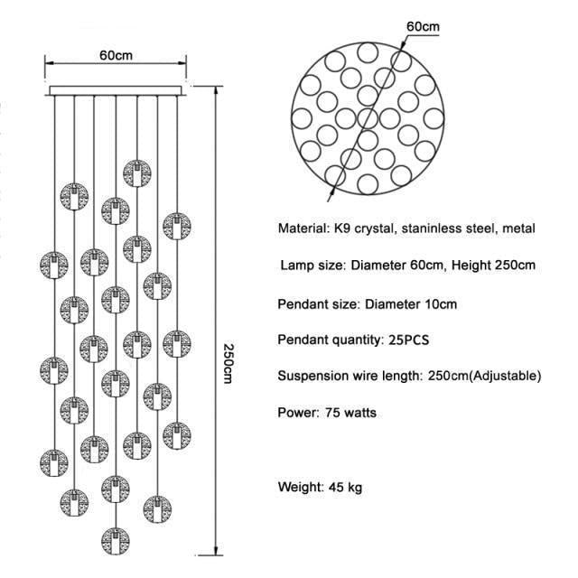 Adonis Suspension Water Drop Chandelier（ 43-Light customized） - Richardrider