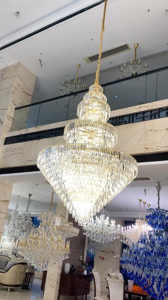 Luxury Multi-tiered Extra Large Crystal Chandelier for Staircase/Foyer/Entryway - Richardrider