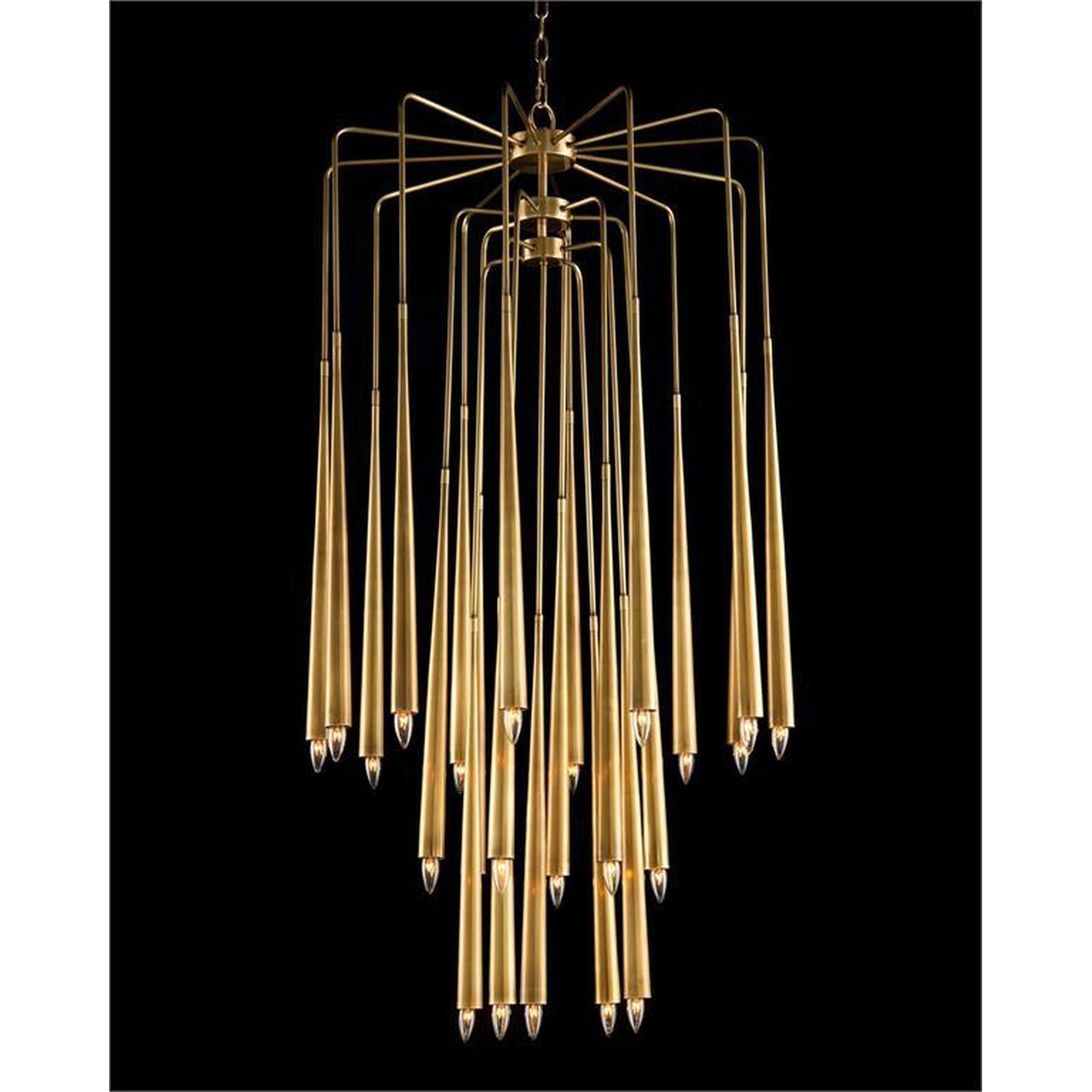 Hans Twenty-Three-Light Brass Chandelier - Richardrider