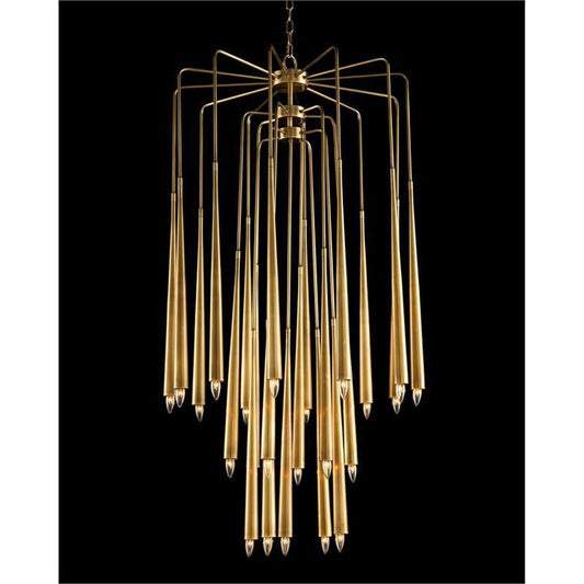 Hans Twenty-Three-Light Brass Chandelier - Richardrider
