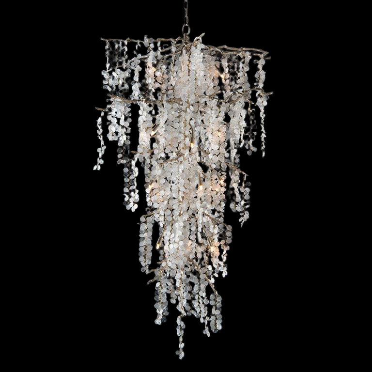 SHIRO BRANCH DRAMATIC GLASS CLUSTER CHANDELIER 56"H - Richardrider
