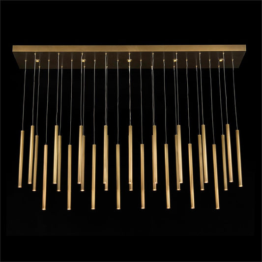 Hans Horizontal Thirty-Five-Light Brass Chandelier - Richardrider