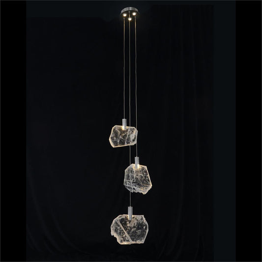 Moonlight Sonata: Selenite Pane Six-Light Droplight Chandelier - Richardrider