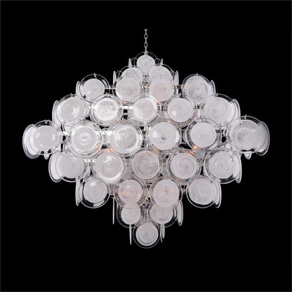 Glass Medallion Eighteen-Light Chandelier - Richardrider