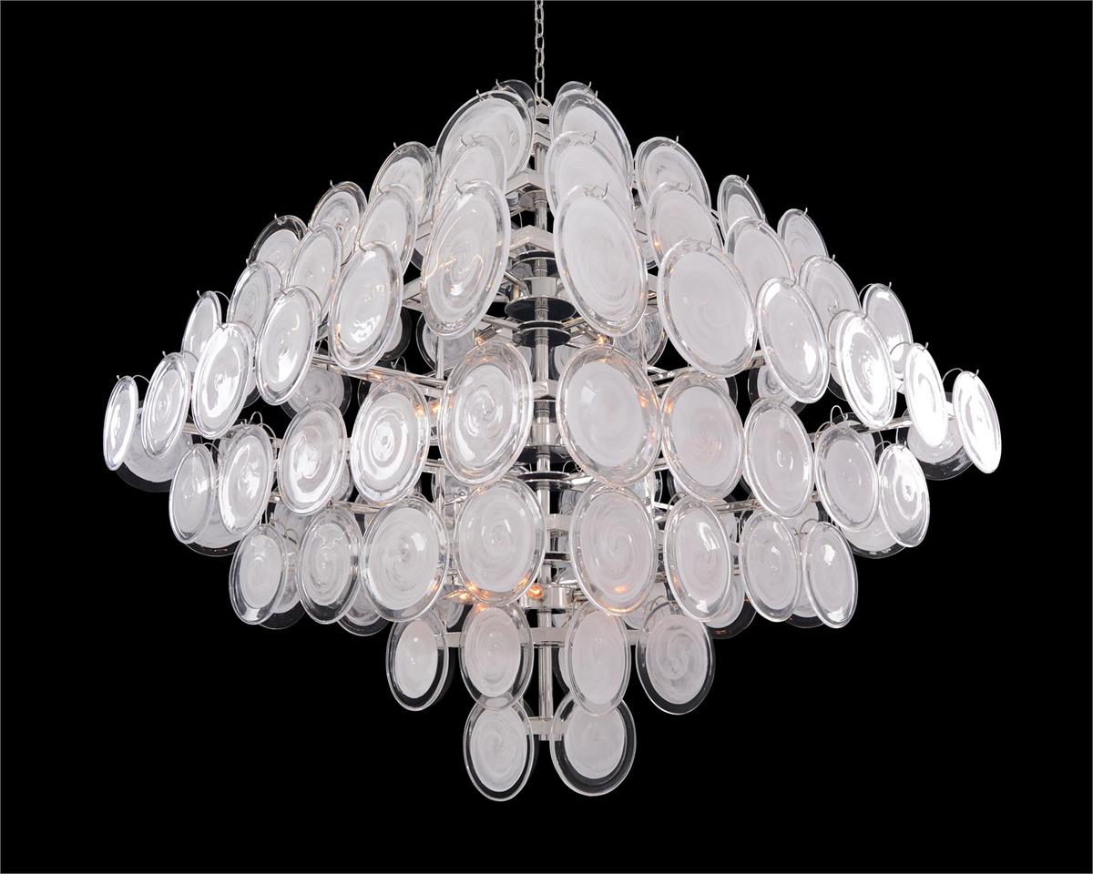 Glass Medallion Eighteen-Light Chandelier - Richardrider