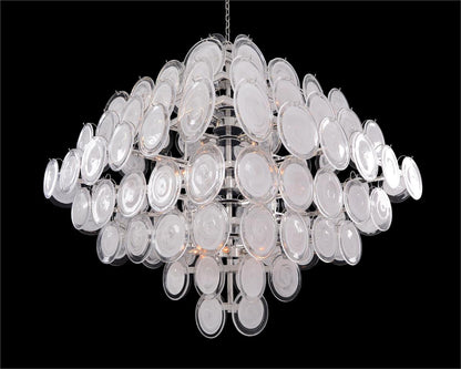 Glass Medallion Eighteen-Light Chandelier - Richardrider