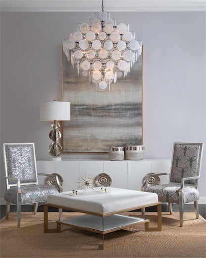 Glass Medallion Eighteen-Light Chandelier - Richardrider