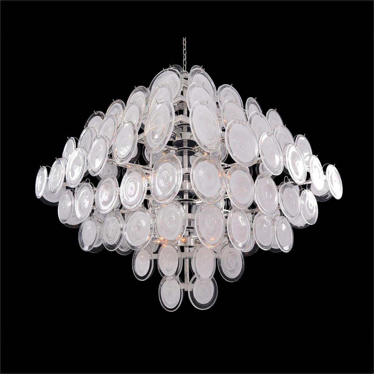 Glass Medallion Eighteen-Light Chandelier - Richardrider