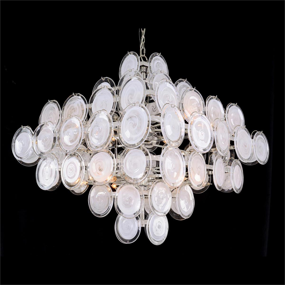 Glass Medallion Twelve-Light Chandelier - Richardrider