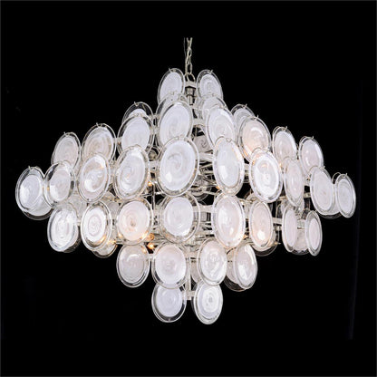 Glass Medallion Twelve-Light Chandelier - Richardrider