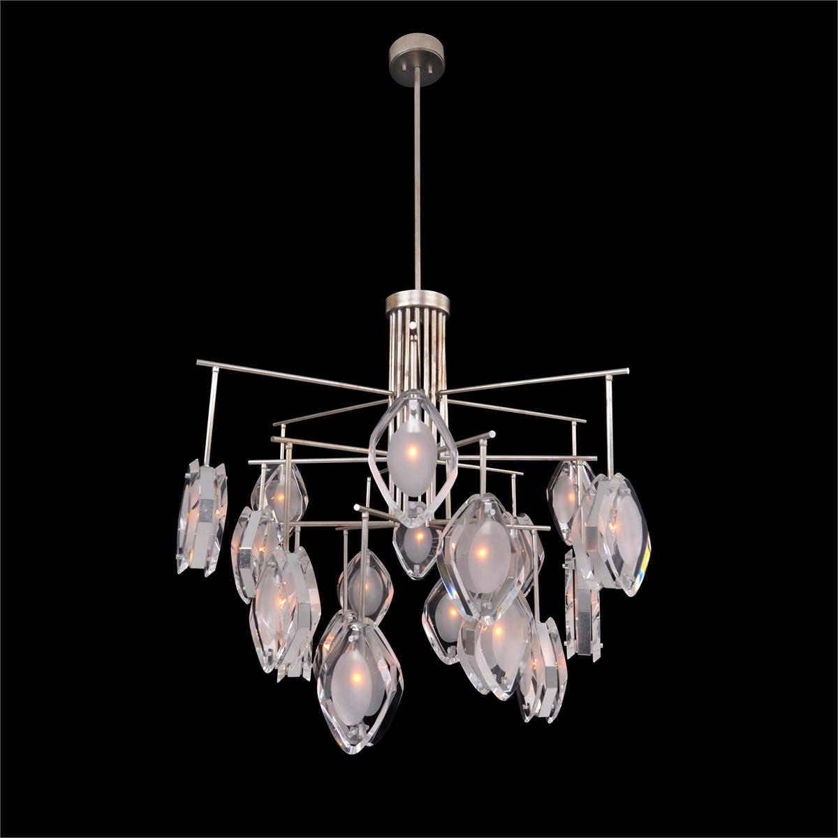 Faceted Glass Eighteen-Light Chandelier - Richardrider