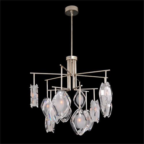 Faceted Glass Twelve-Light Chandelier - Richardrider