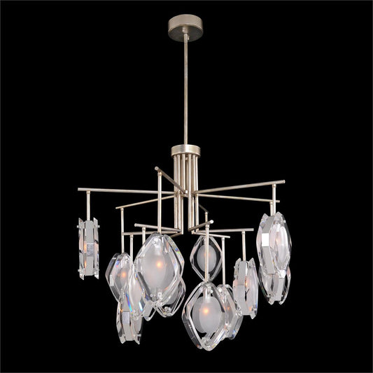 Faceted Glass Twelve-Light Chandelier - Richardrider