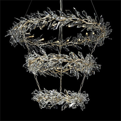 Kotta Thirty-Four-Light Three-Tier Cut-Crystal Pendant Chandelier AJC-9280 - Richardrider