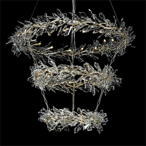 Kotta Thirty-Four-Light Three-Tier Cut-Crystal Pendant Chandelier AJC-9280 - Richardrider