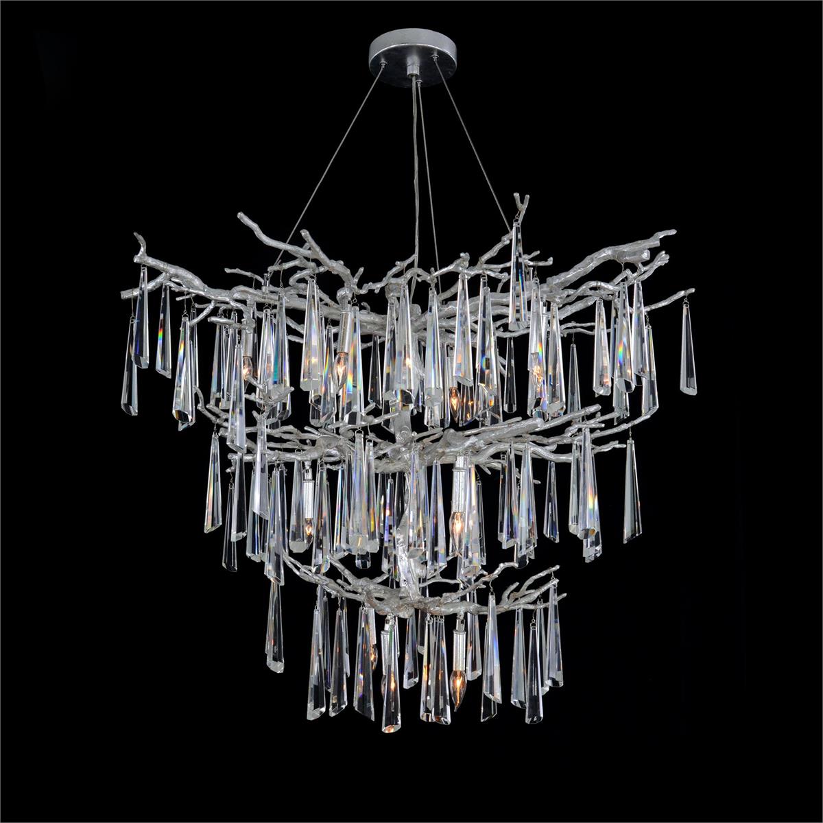 Lucent Twelve-Light Crystal Drop Chandelier - Richardrider